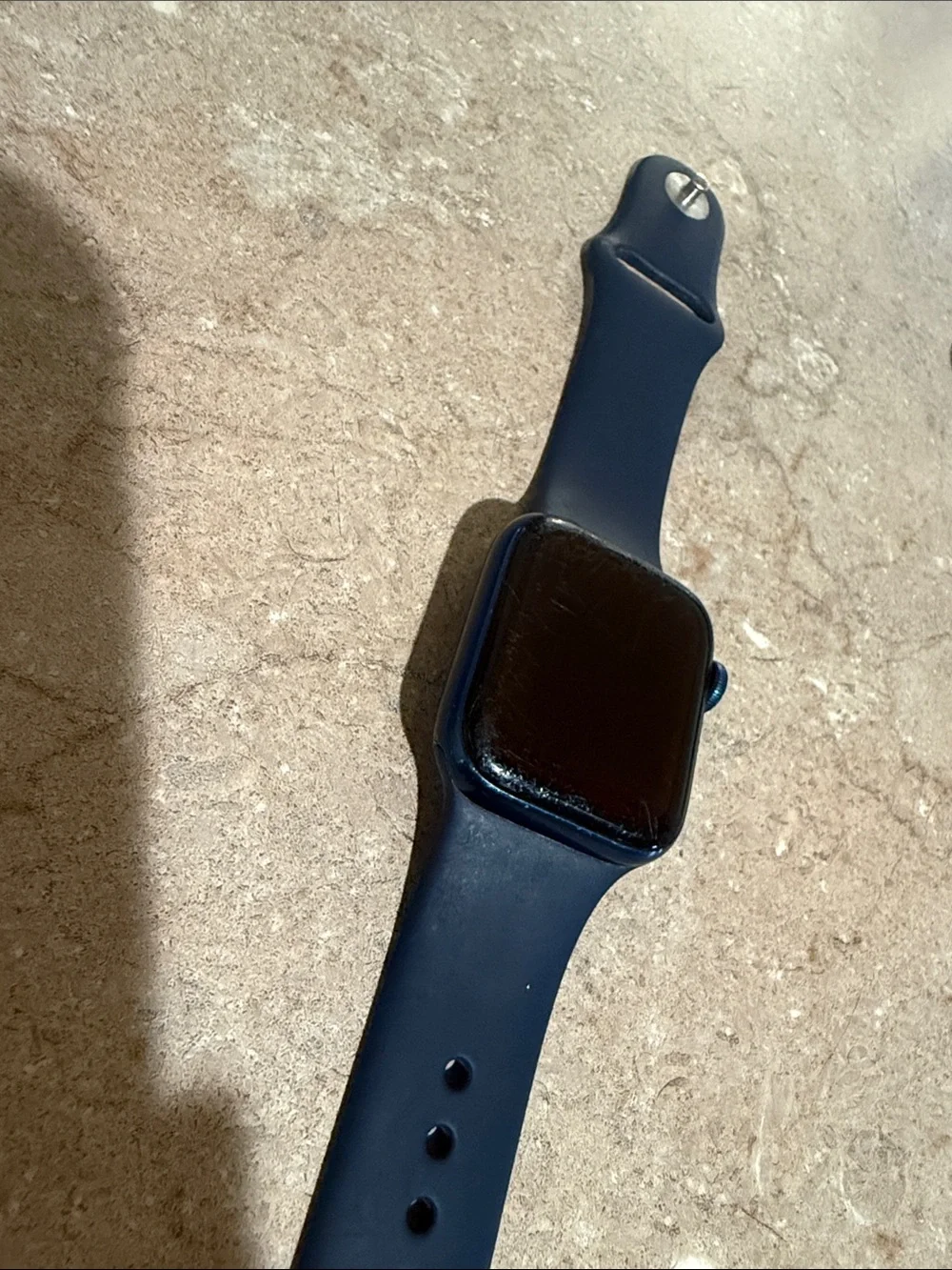 Apple Watch Series 6  Navy Blue Silicone Band